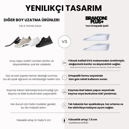BRANDONE PLUS+ Boy Uzatan Ortopedik Taban